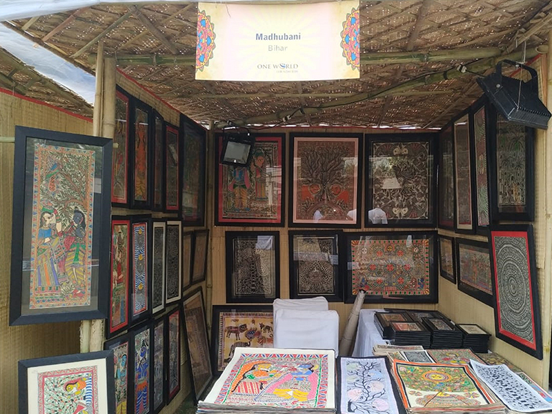 Paintings of Mdhibani Bihar at DLF Mall of India October-2019